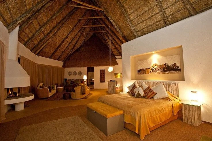 Modern Nigerian architecture blending Nigerian culture elements with contemporary building design
