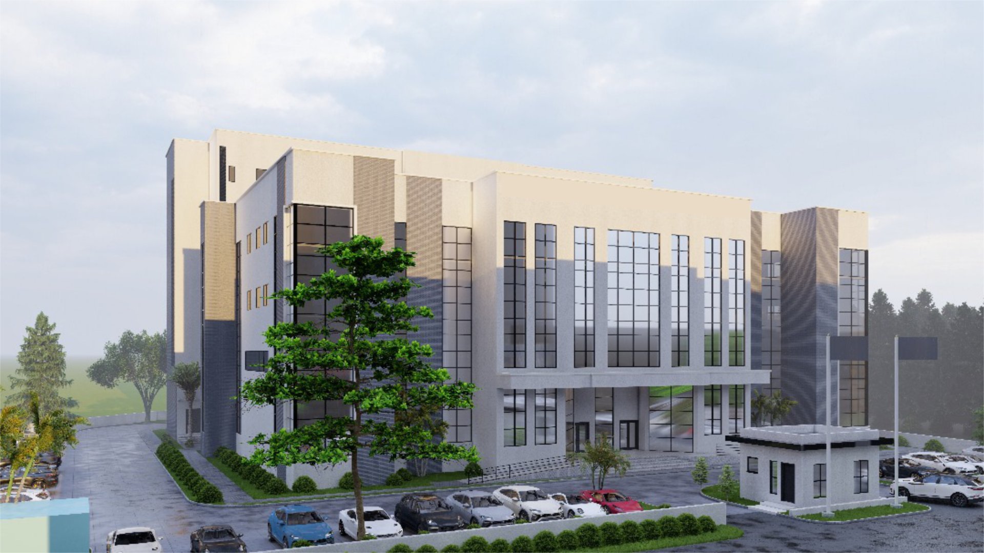 Office building design.
